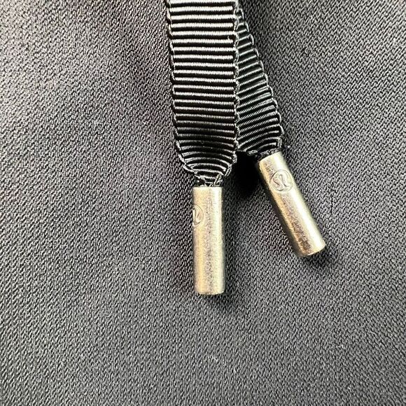 Lululemon On The Right Track Womens Pants Black Loose Fit Slit Hem Size 10 - Picture 4 of 11